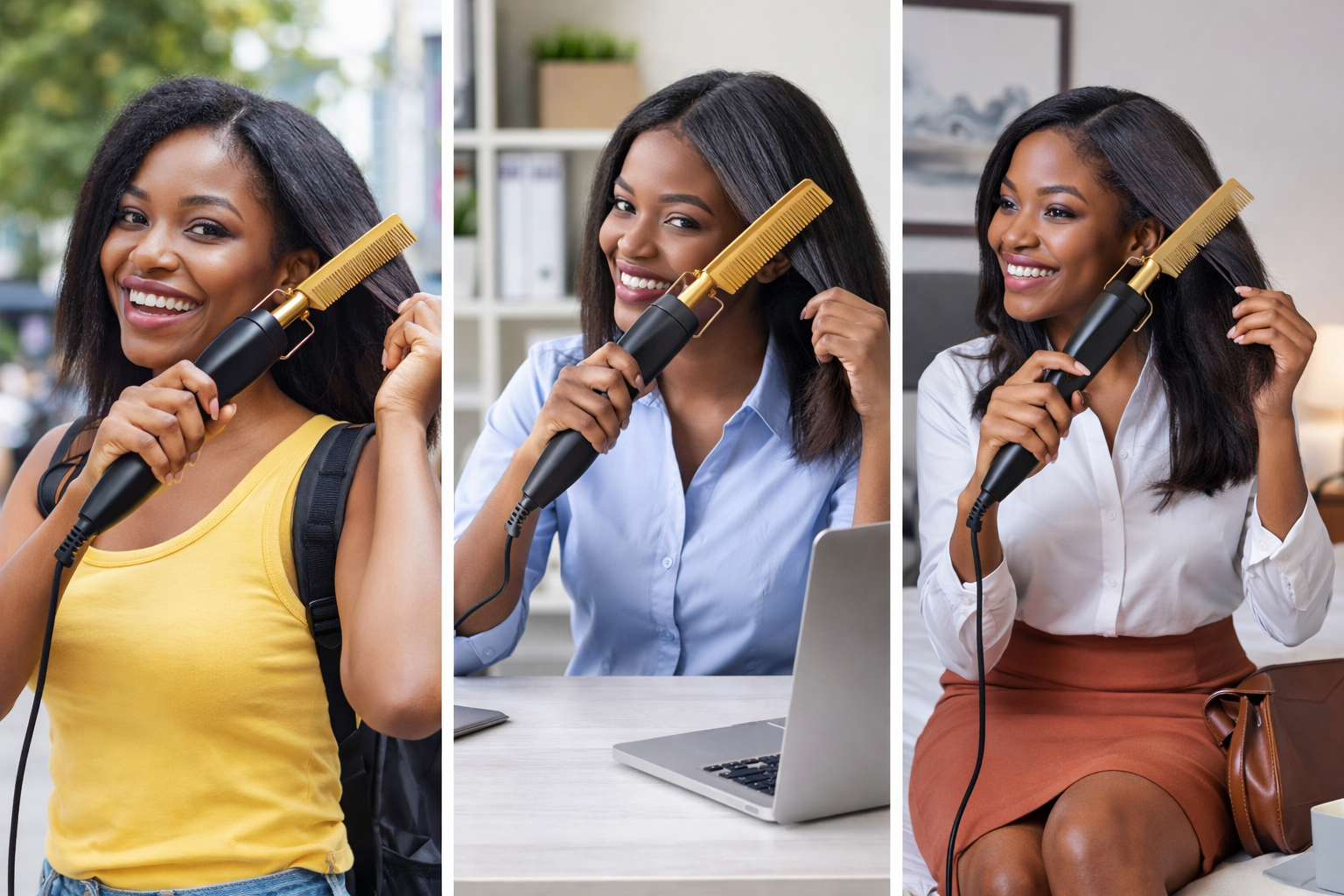 Brosse Chauffante Lisseur Professionnel — Nexara