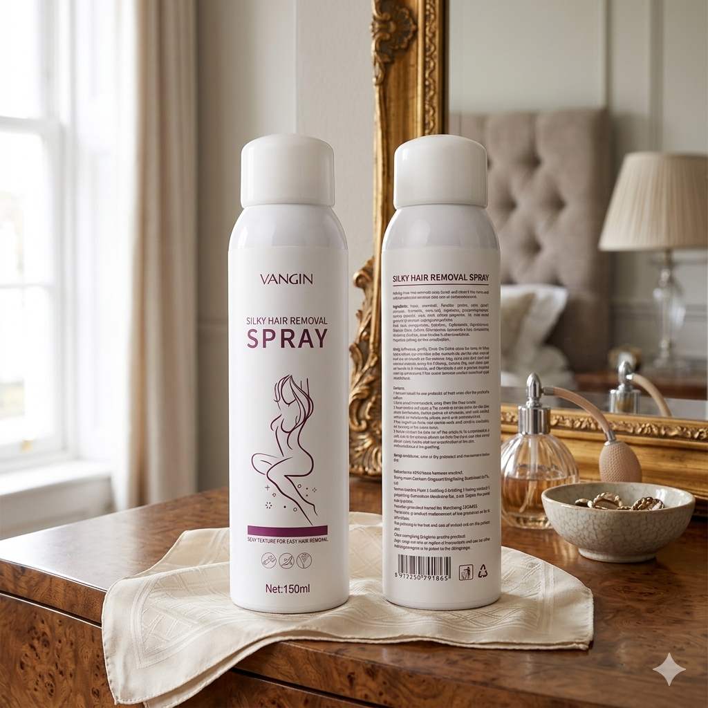 Spray Épilatoire Vangin Silky — Peau Douce en 5 Minutes, Sans Douleur