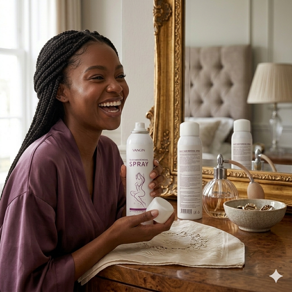 Spray Épilatoire Vangin Silky — Peau Douce en 5 Minutes, Sans Douleur