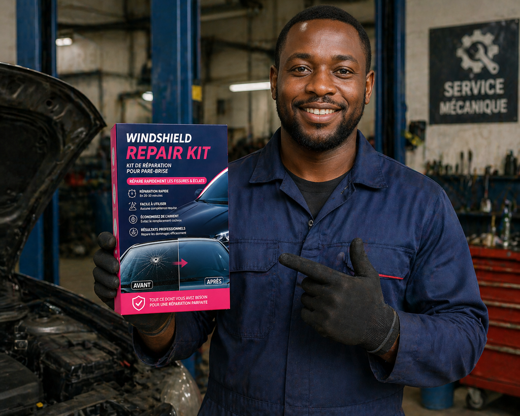 🔧 Kit Réparation Anti-Fissures Pare-Brise — Réparez en 10 Minutes, Économisez 150 000 FCFA